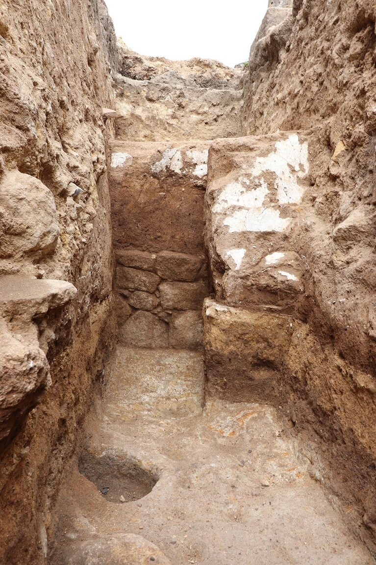 Il pavimento di quello che era il Tempio di Atena.