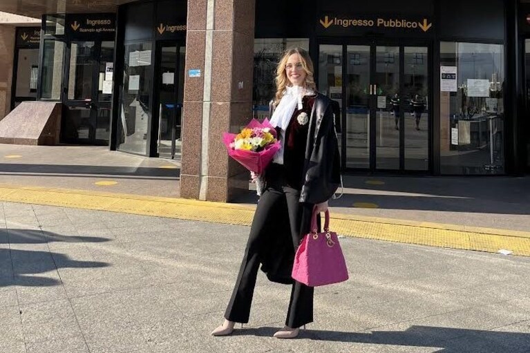 Ludovica Marano dopo il giuramento.
