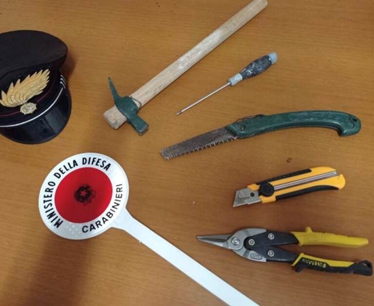 Le armi sequestrate dai carabinieri di Caserta