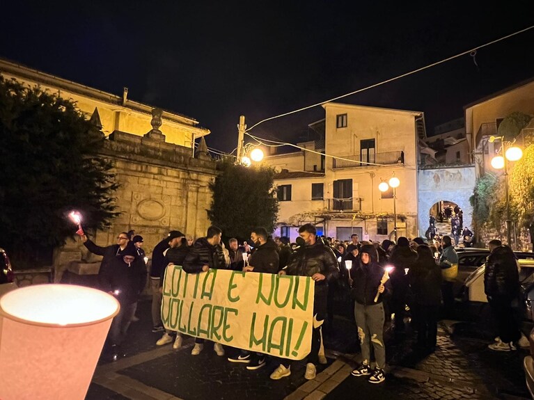 La fiaccolata dei giorni scorsi a Mercogliano