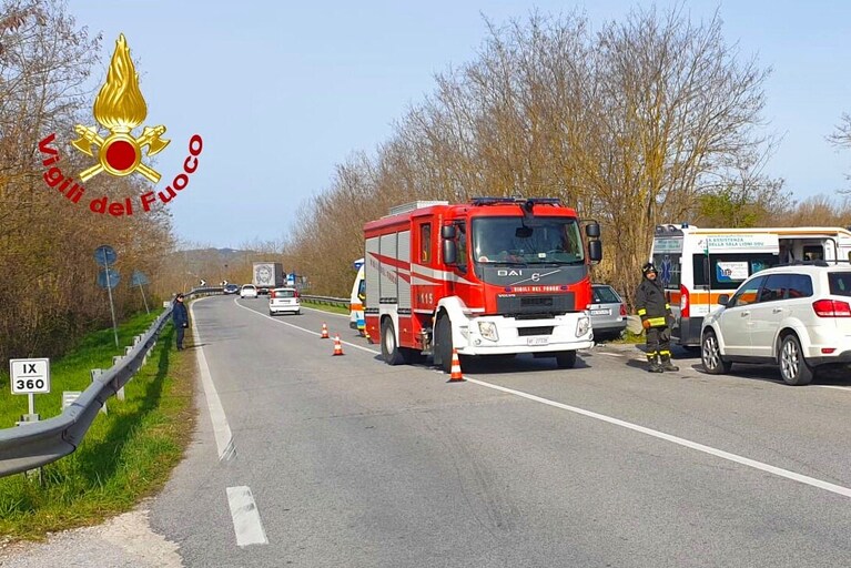 L'incidente avvenuto sull'Ofantina nella giornata di oggi.