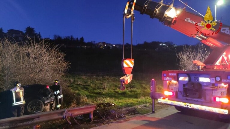 Il luogo dell'incidente, a Capriglia Irpinia, in provincia di Avellino.