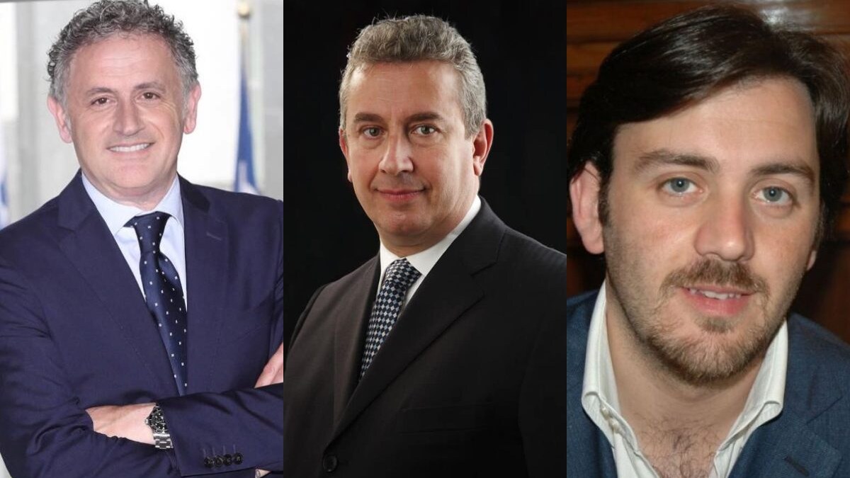 Da sinistra verso destra: Giosi Ferrandino, Luigi Cucca, Venanzio Carpentieri