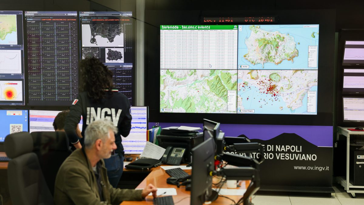 La sala operativa dell’Ingv