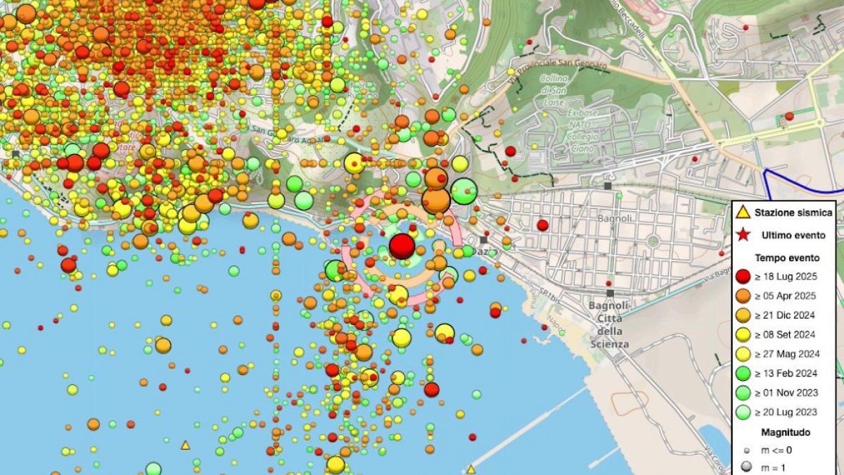 Terremoto a Napoli oggi 18 luglio alle 09.14.