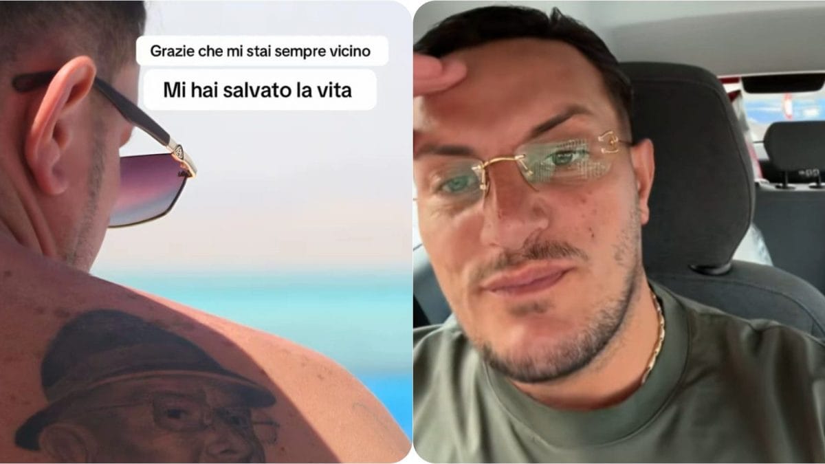 Il tiktoker Mario Mario. A sinistra il post condiviso dopo l’accaduto.