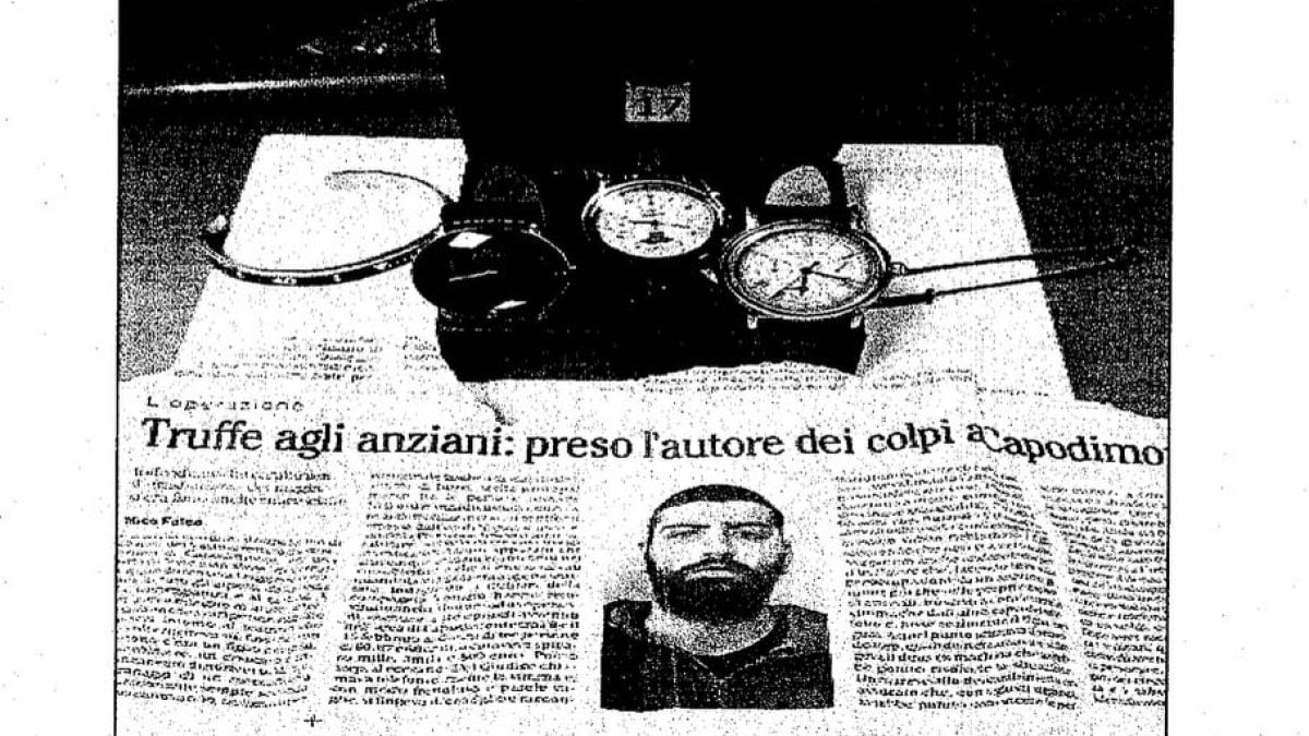 L’articolo trovato in casa dell’indagato