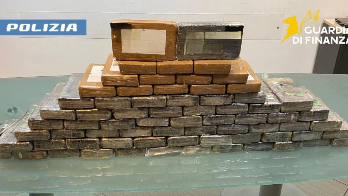 La cocaina sequestrata da Polizia e Guardia di Finanza