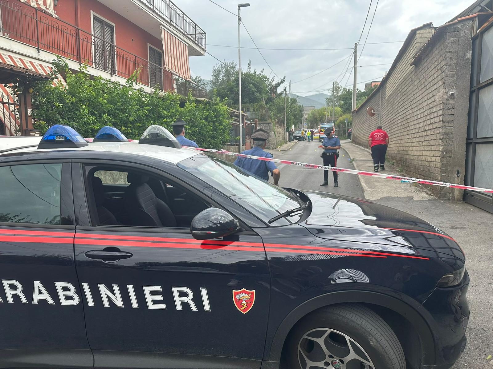Il luogo dell’omicidio di Alfonso Cesarano, a Gragnano (Napoli)