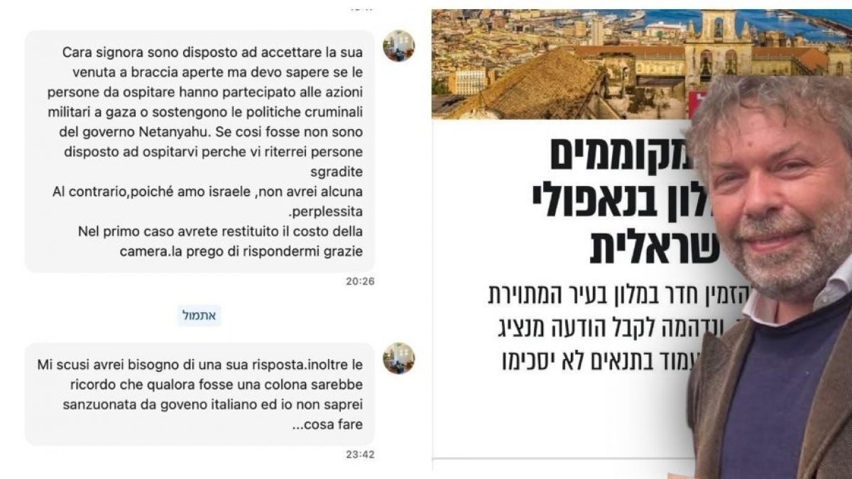 I messaggi con la turista israeliana e il giornale di Tel Aviv. Nel riquadro Francesco Minisci