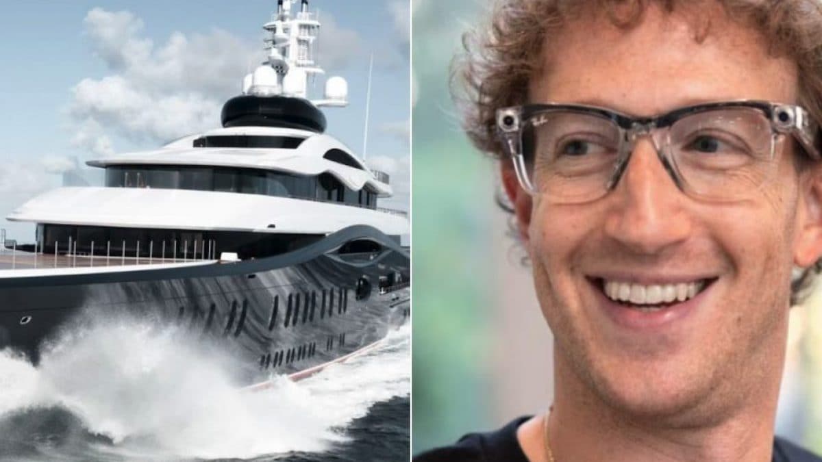 Lo yacht Launchpad (a sinistra). Mark Zuckerberg (a destra)