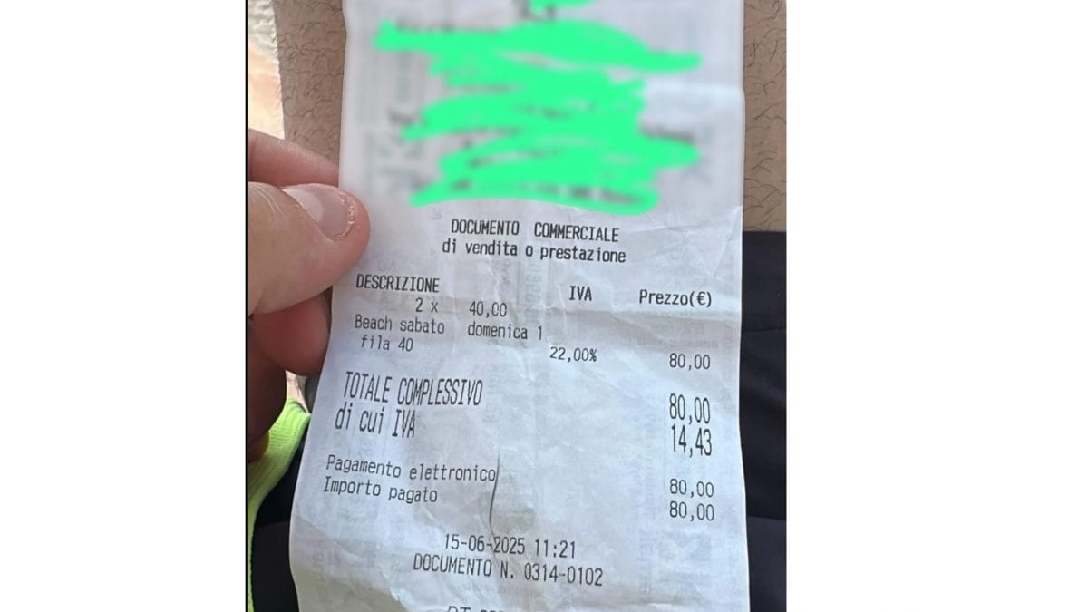Lo scontrino in Costiera