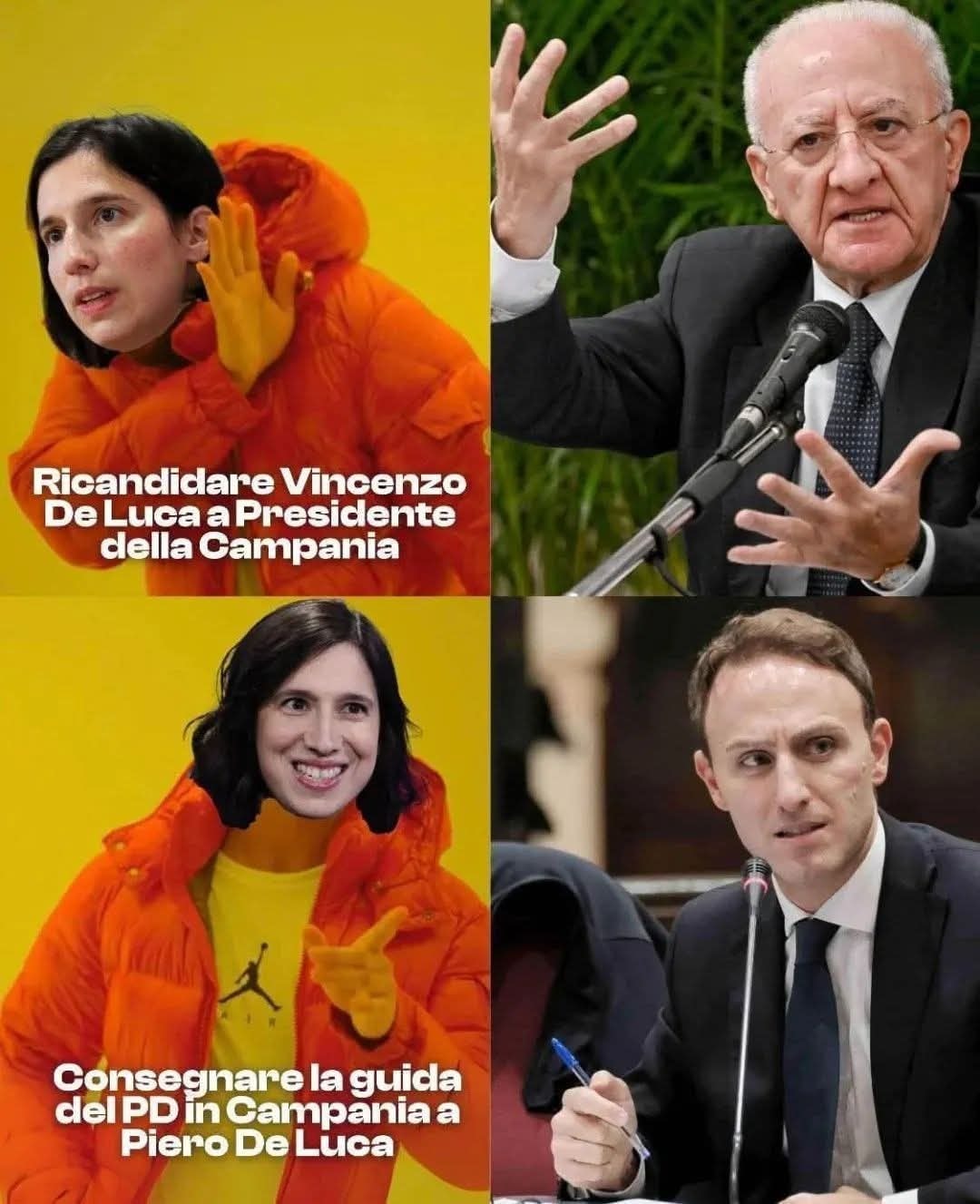 Uno dei meme ironici sul Pd Campania