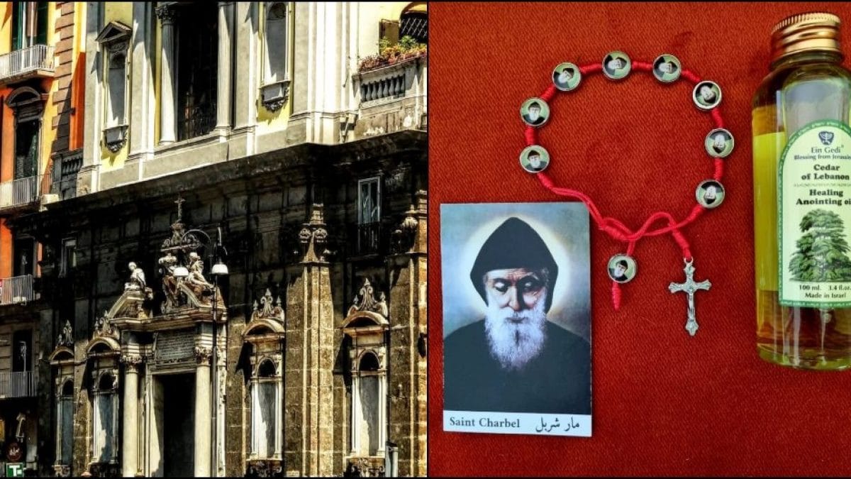 La chiesa di San Ferdinando a Napoli e San Charbel e il suo "olio benedetto"