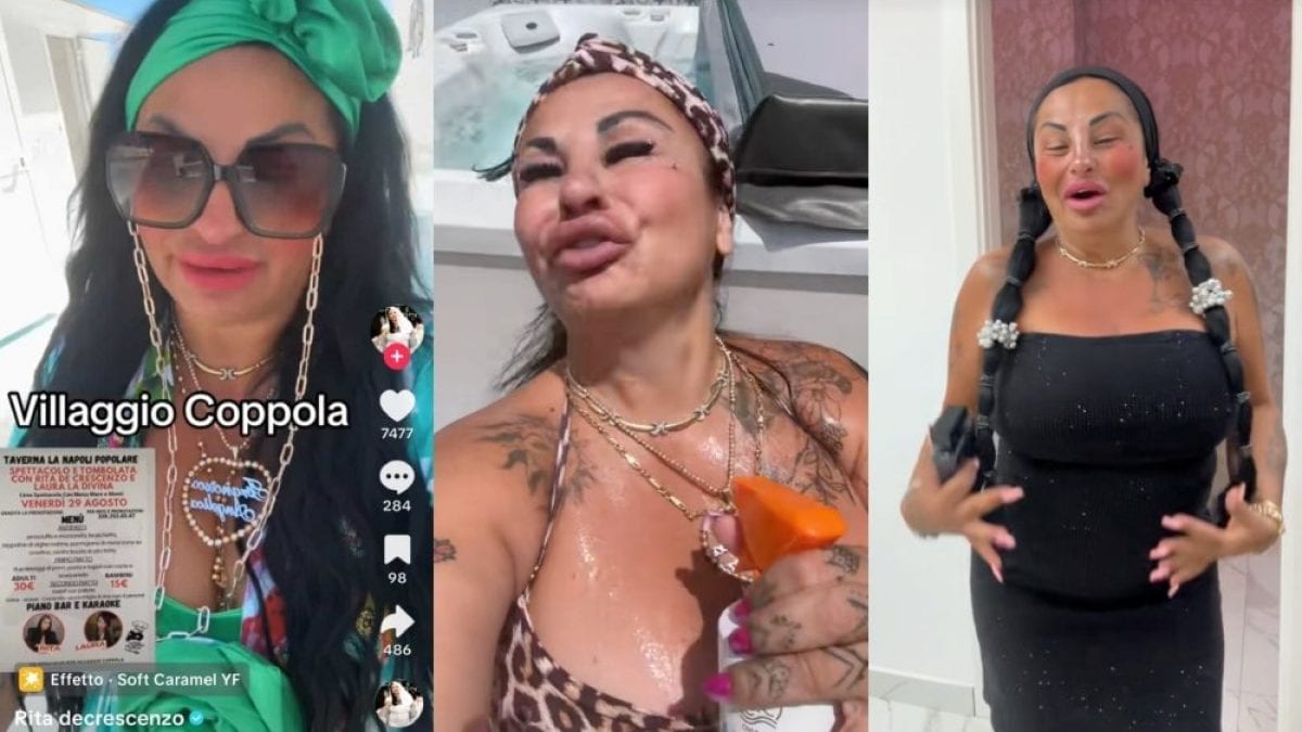 Rita De Crescenzo in alcuni video Tiktok