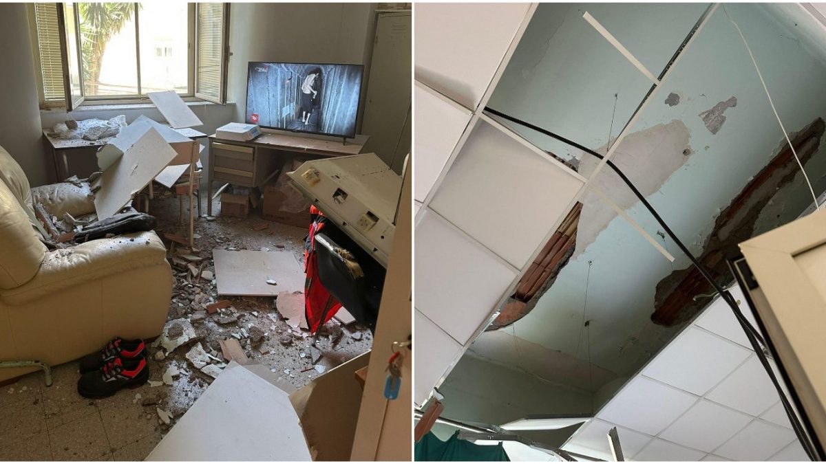 I danni nella postazione 118 di Torre Annunziata (Napoli)