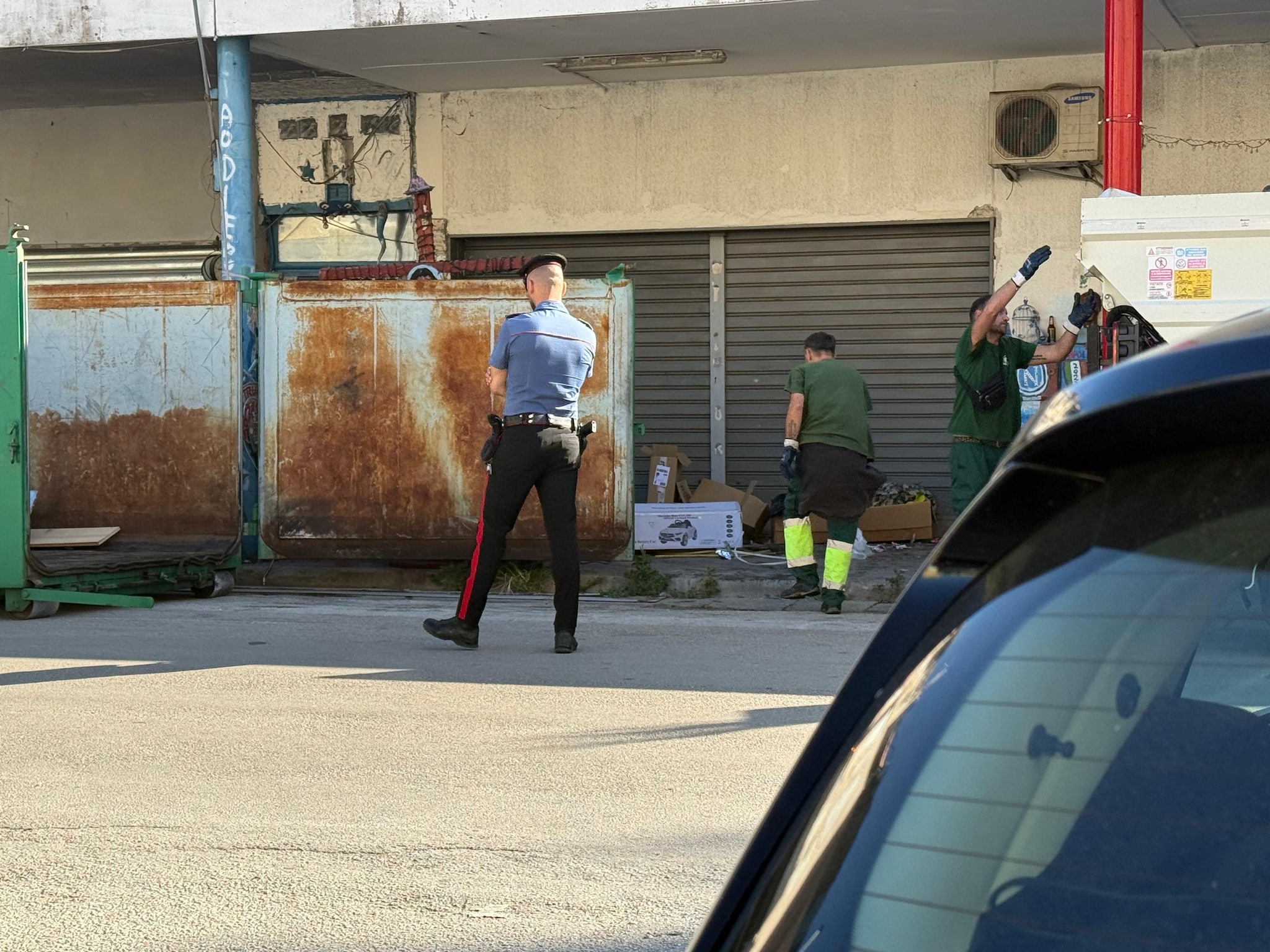 I carabinieri al Parco Verde per le operazioni di bonifica