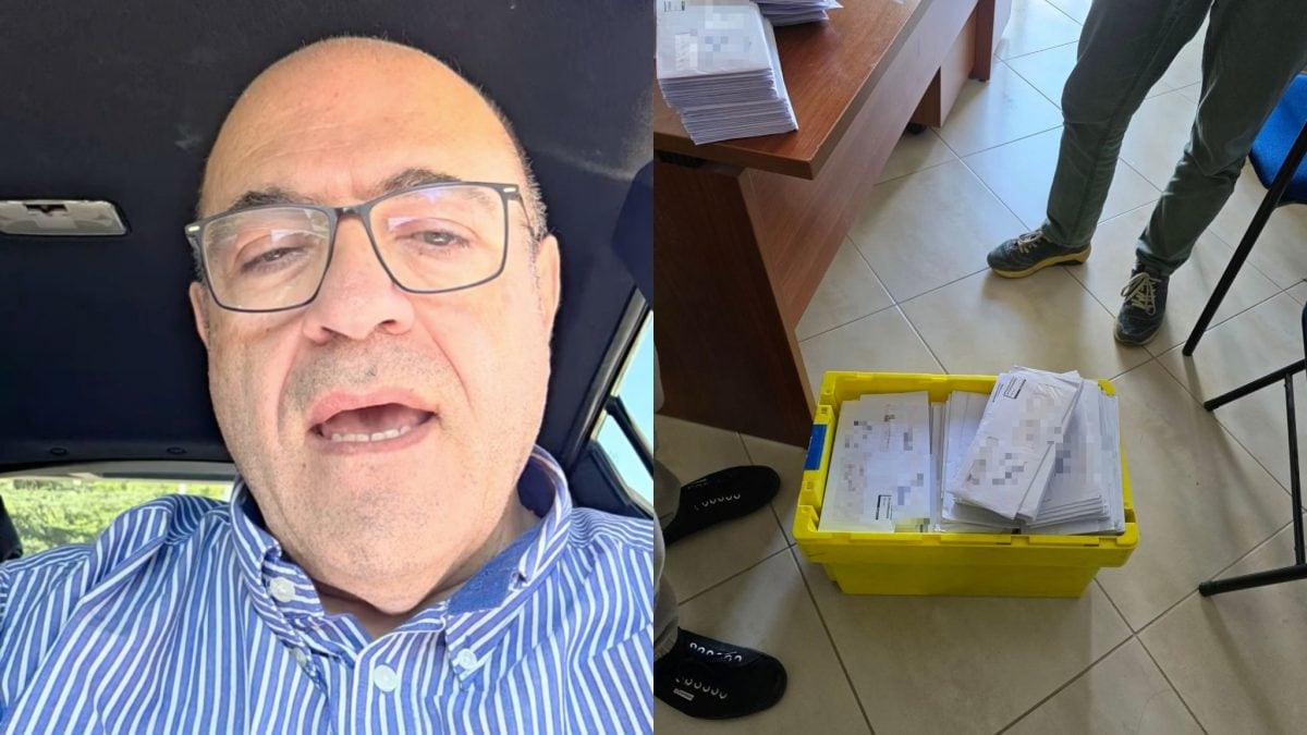 Il sindaco Nino Musti (a sinistra) e gli avvisi di pagamento non consegnati (a destra)