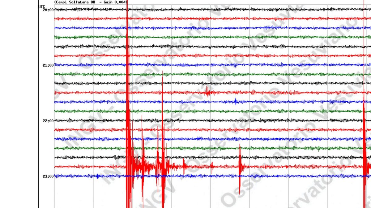 La scossa delle 00.51 registrata dai sismografi