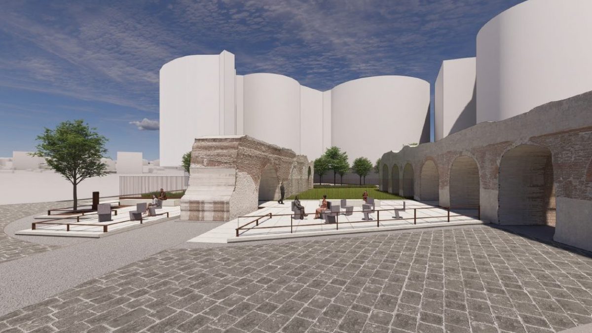 Il rendering del restauro dei Ponti Rossi / Fanpage.it