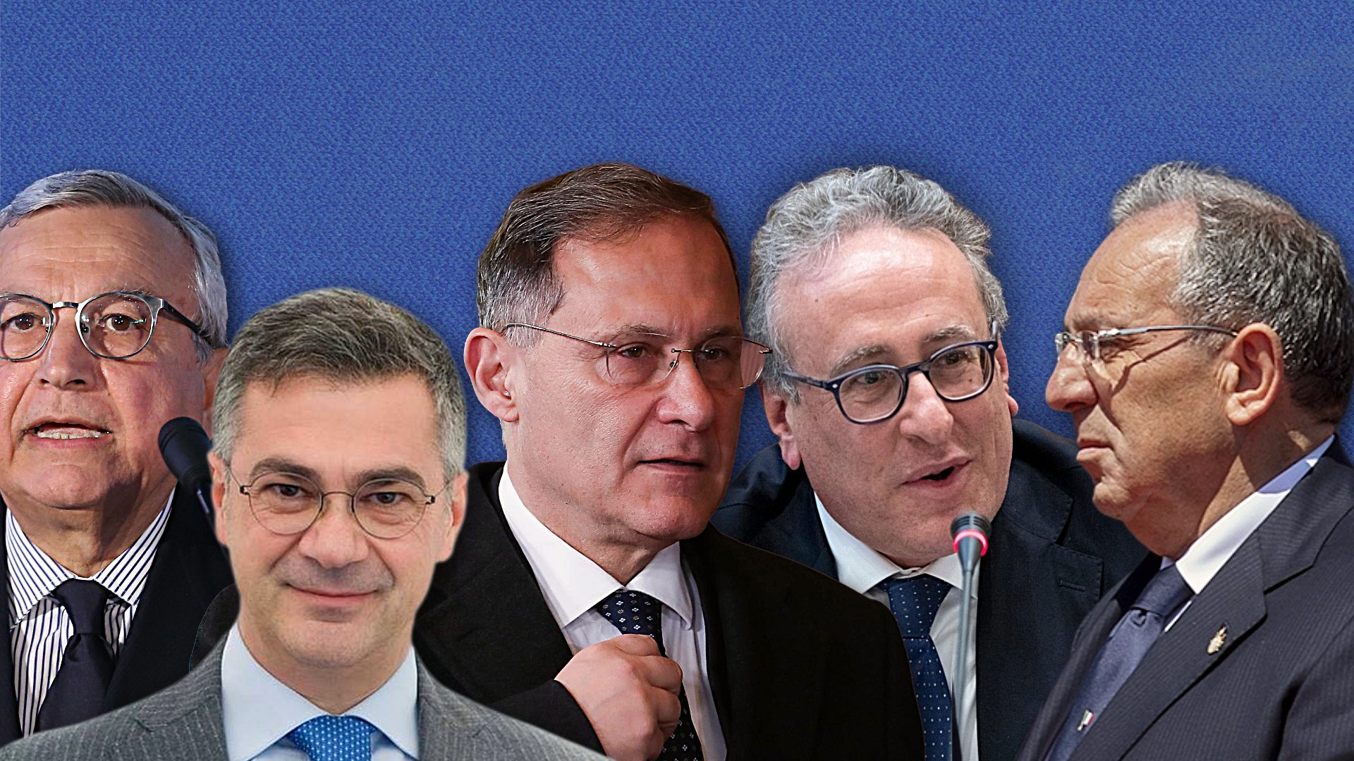 Da sinistra: Jannotti–Pecci, Giosy Romano, Edmondo Cirielli, Matteo Lorito, Michele Di Bari