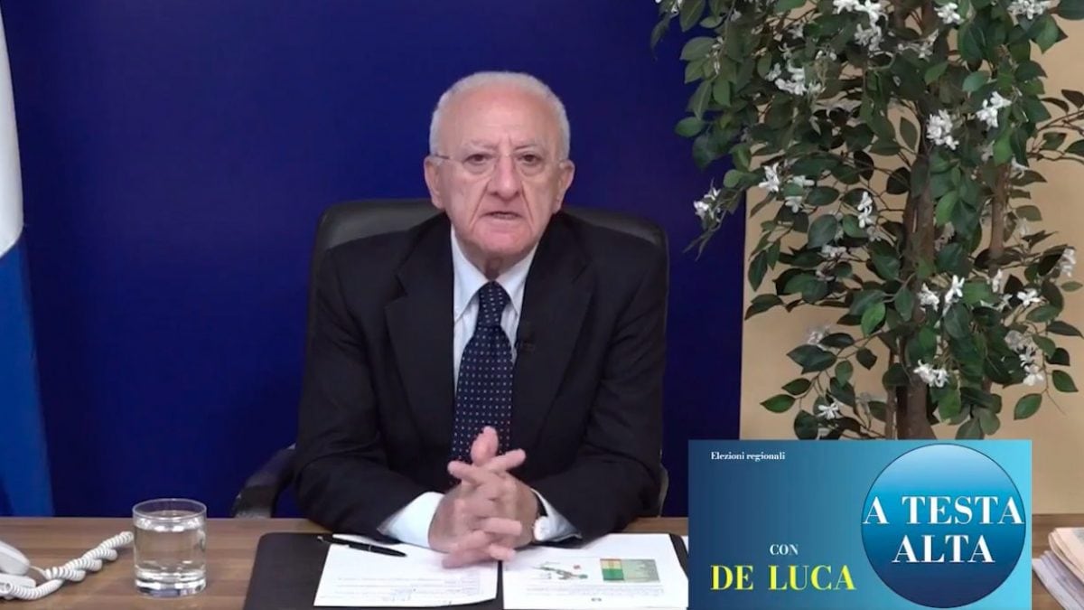 De Luca, la diretta social di venerdì 24 ottobre