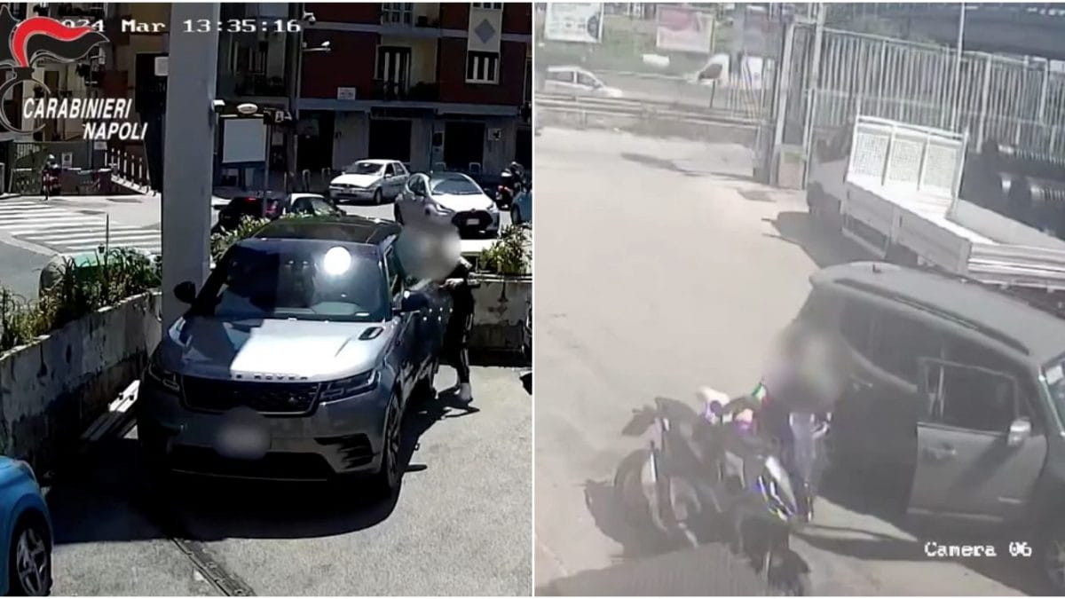 I furti della Range Rover e della Honda X–Adv, ripresi dalle telecamere