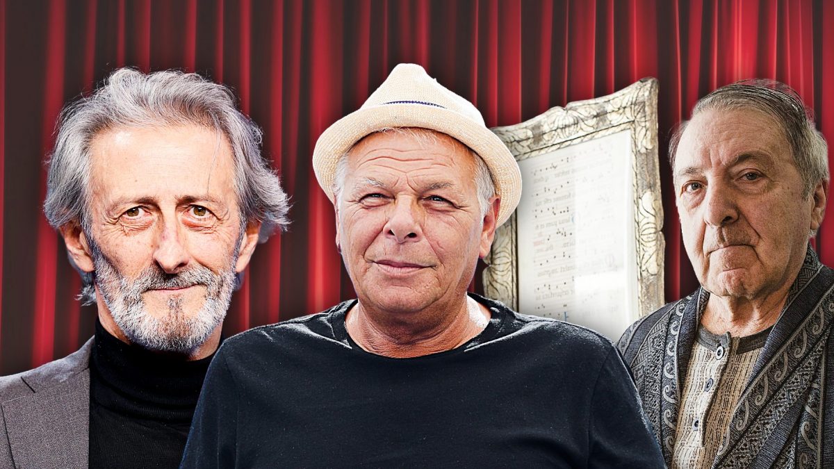Nando Paone, Enzo Gragnaniello e, a destra, il compianto Roberto De Simone