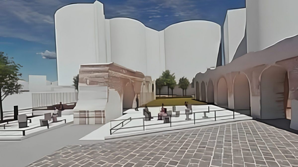 Il rendering del restauro dei Ponti Rossi