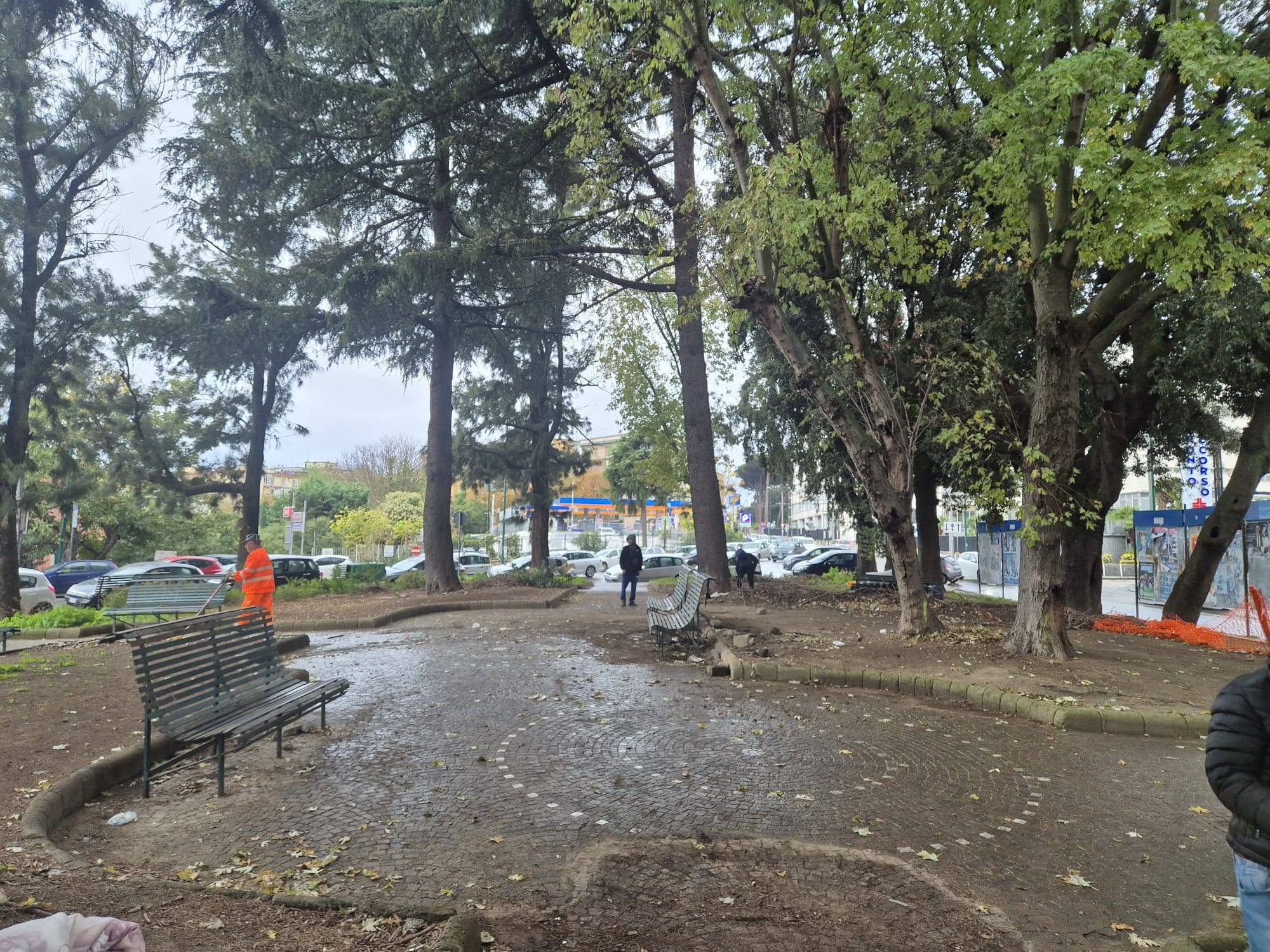 L’area dei giardini dopo l’intervento del Comune