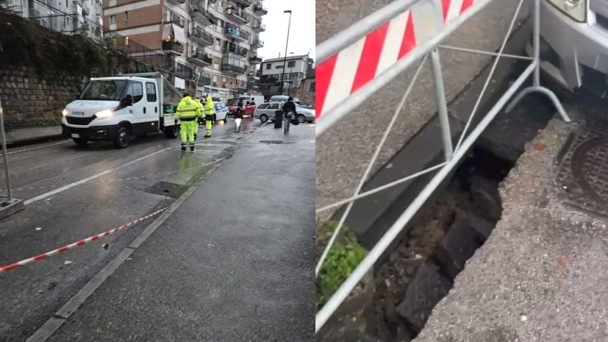 Voragine in via Saverio Gatto