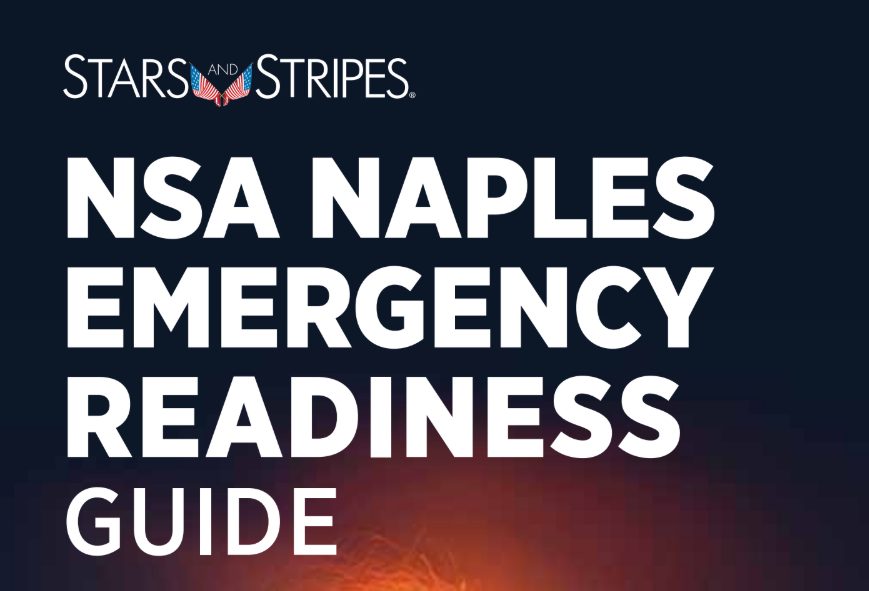 La copertina dell’opuscolo diffuso dalla US Naval Support Activity di Napoli