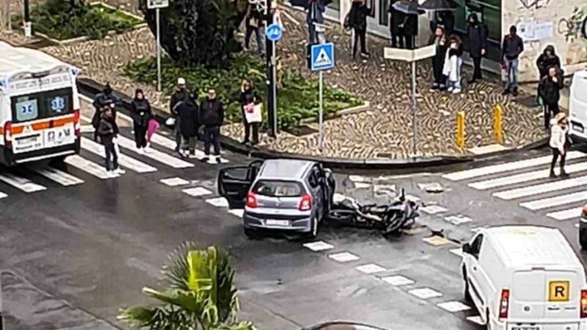 L’incidente in viale Augusto, a Fuorigrotta
