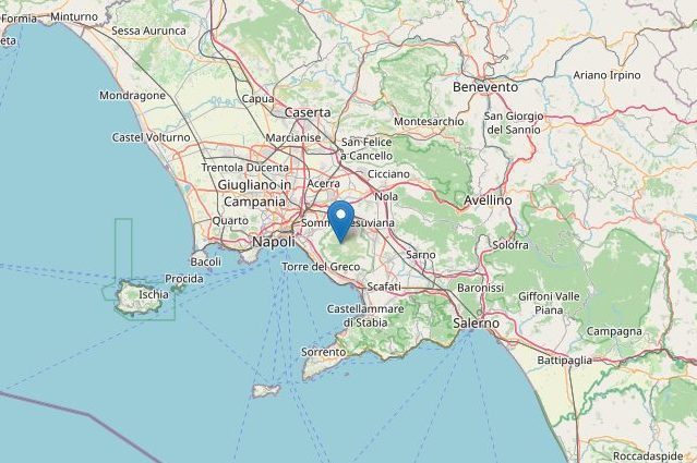 L’epicentro del sisma delle ore 4,31 del 14 novembre