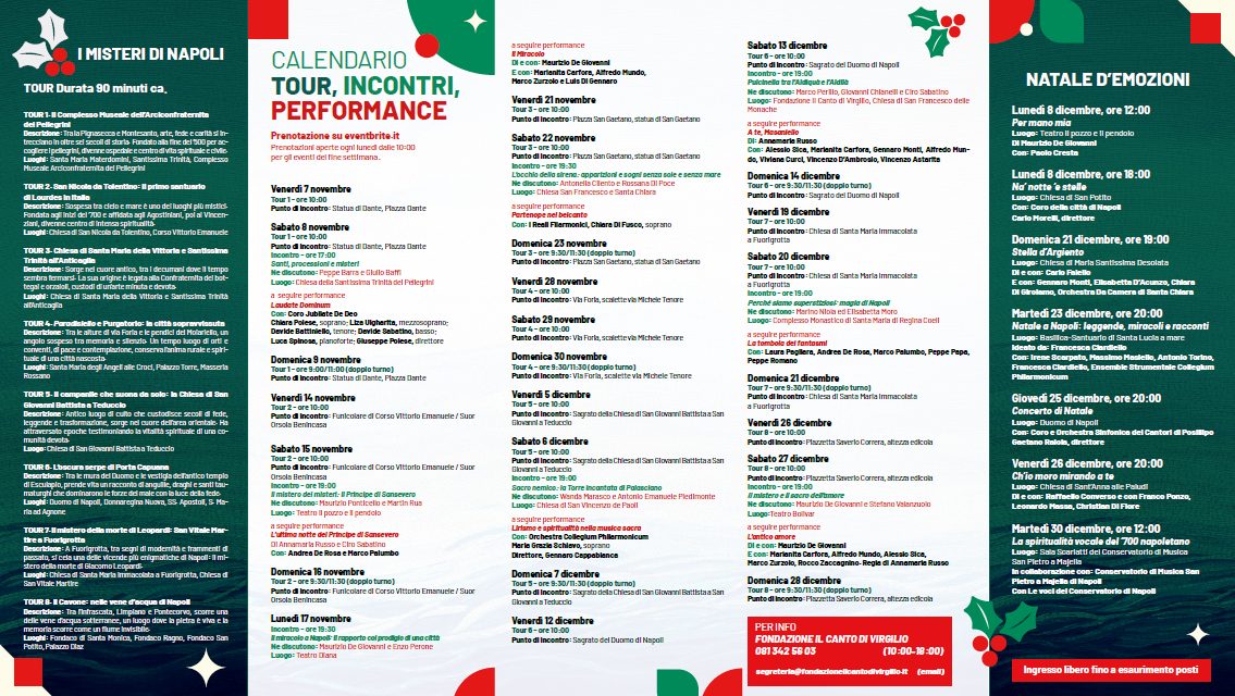 Il programma di "Vedi Napoli sacra e misteriosa e poi torni"