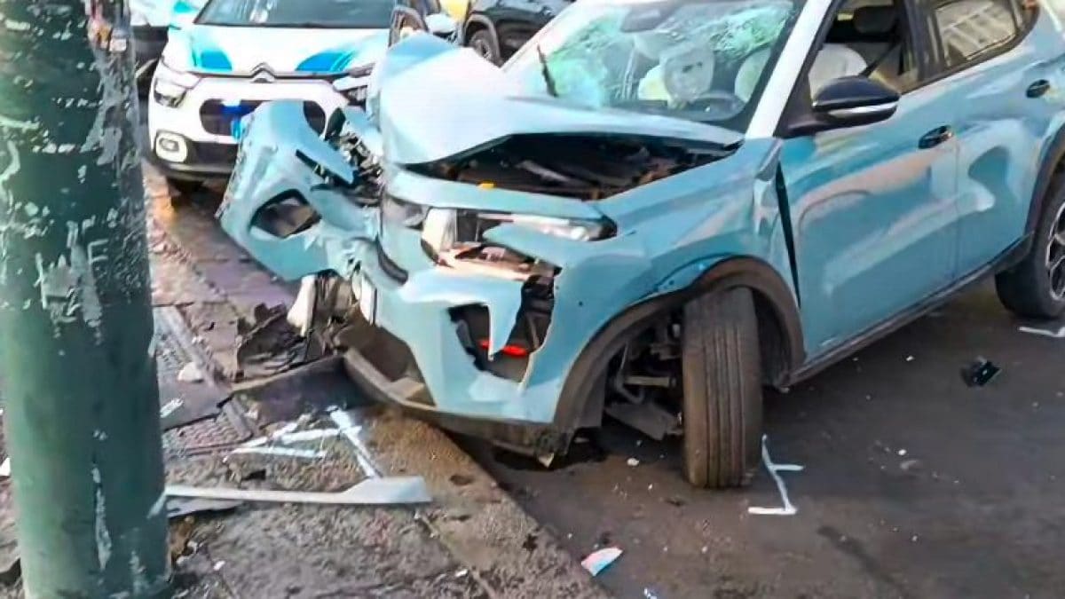 L’auto dopo l’impatto