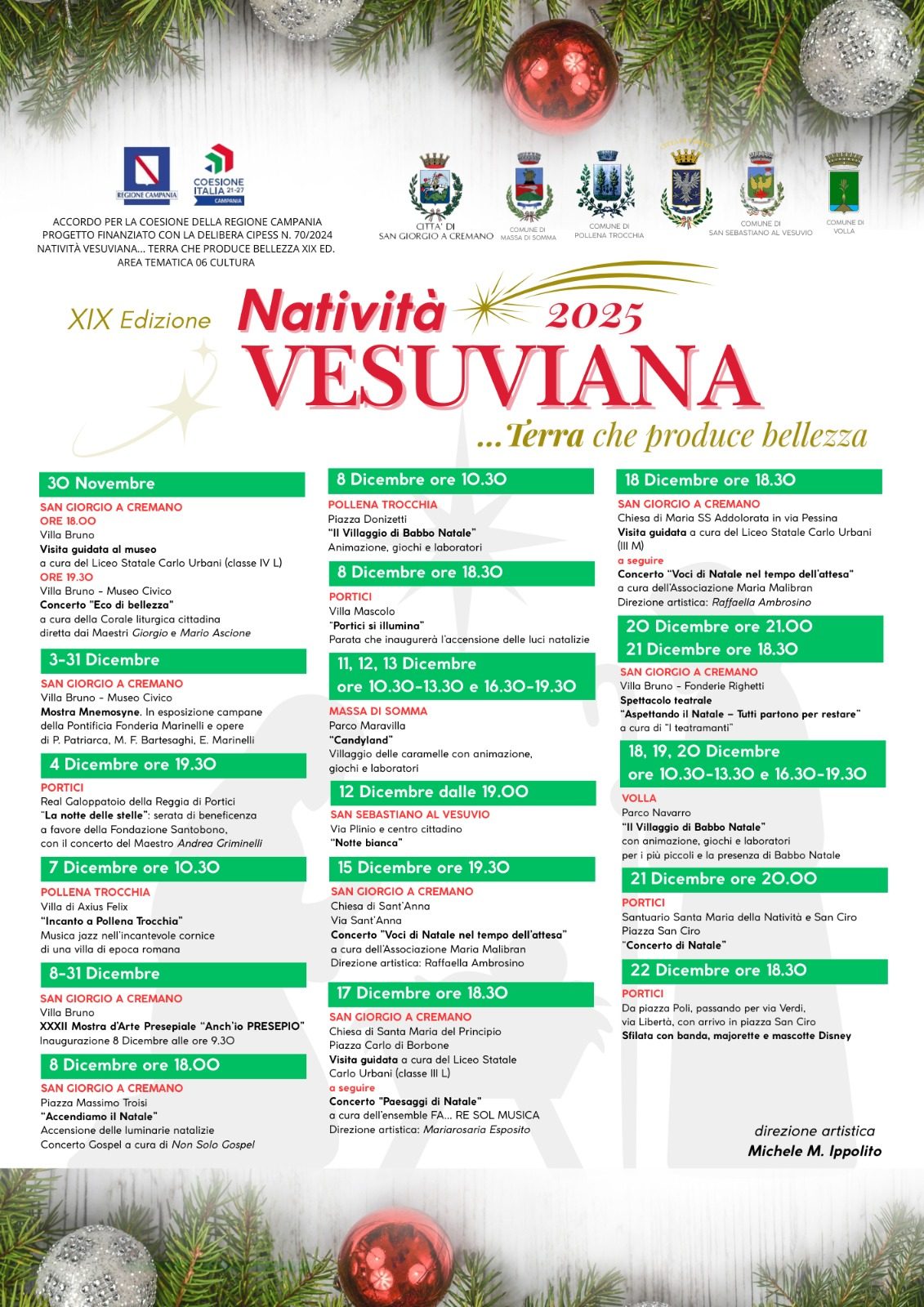 Il volantino della rassegna "Natività Vesuviana"