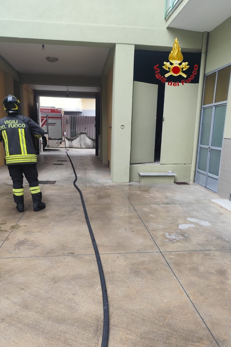 Il luogo in cui si è verificato l’incendio