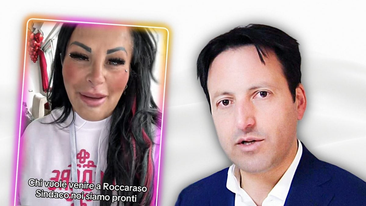 La tiktoker Rita De Crescenzo e il sindaco di Roccaraso Francesco Di Donato