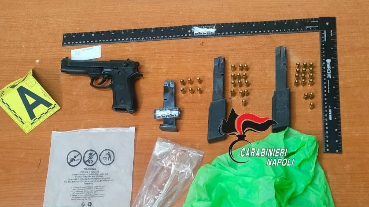 Le armi sequestrate dai carabinieri