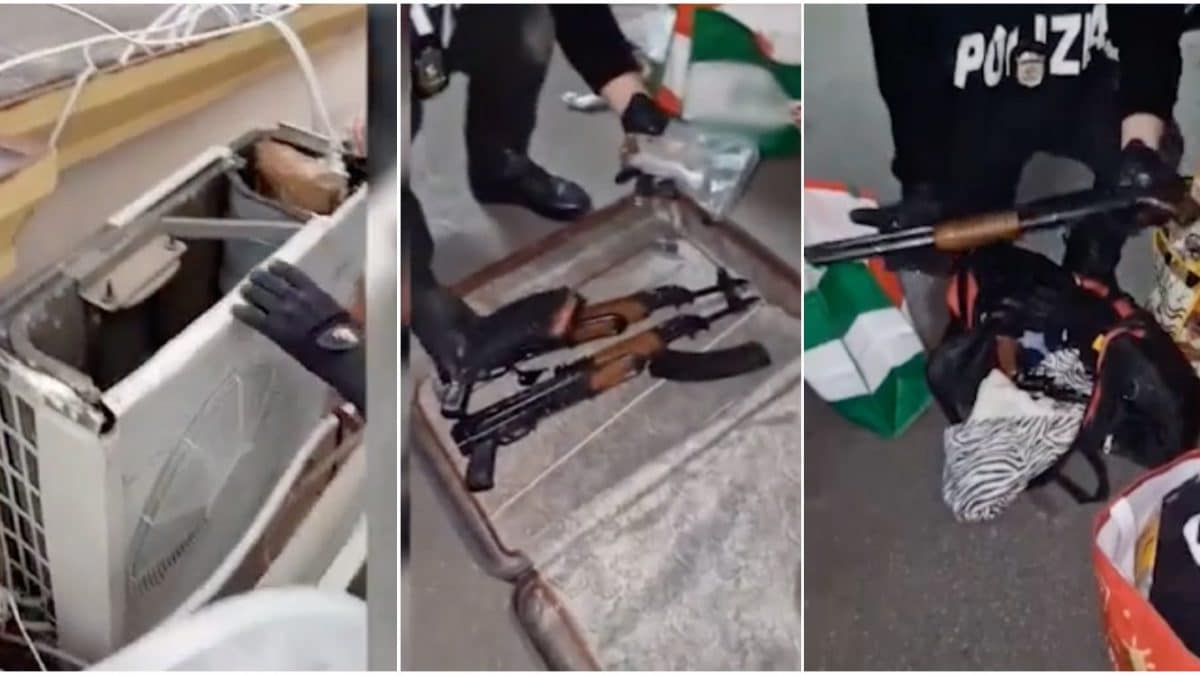 Le armi rinvenute durante il blitz tra Napoli e Melito