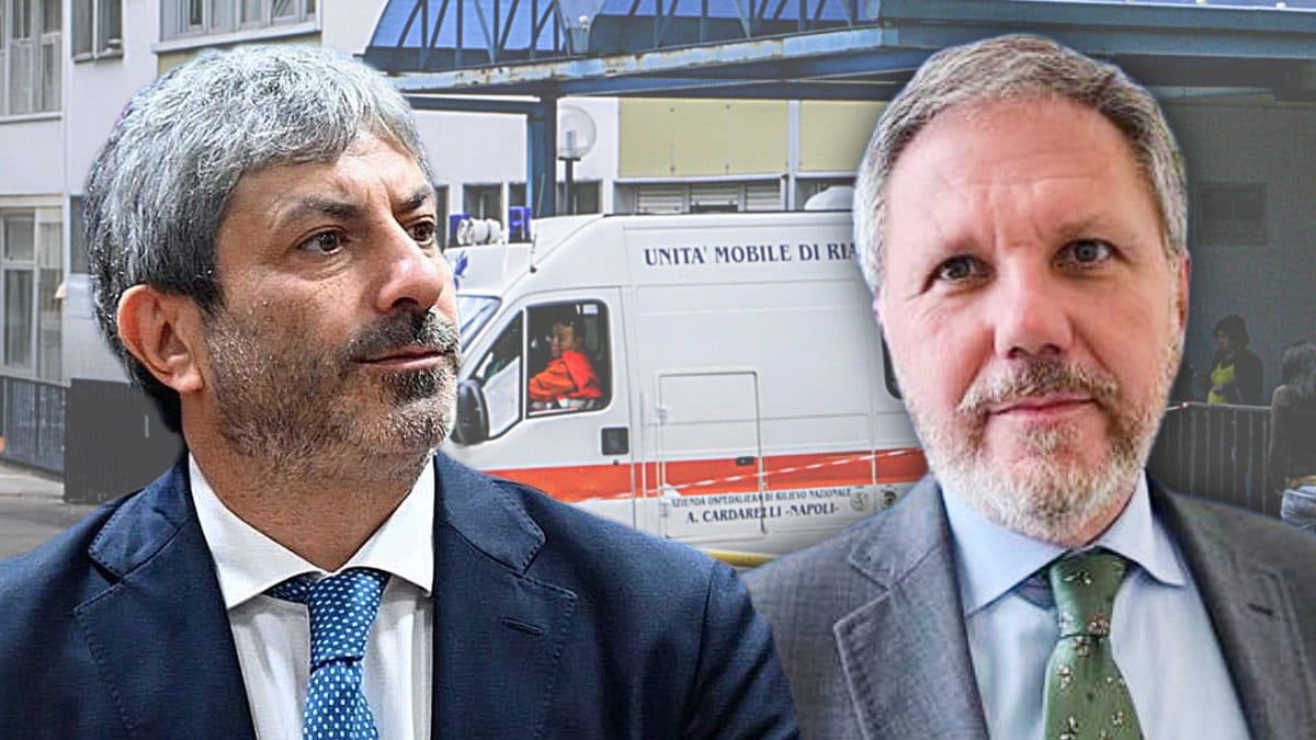 Il presidente della Regione Roberto Fico e Antonio D’Amore, direttore generale del Cardarelli
