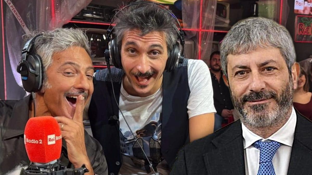 Il duo Fiorello Biggio. A destra Roberto Fico