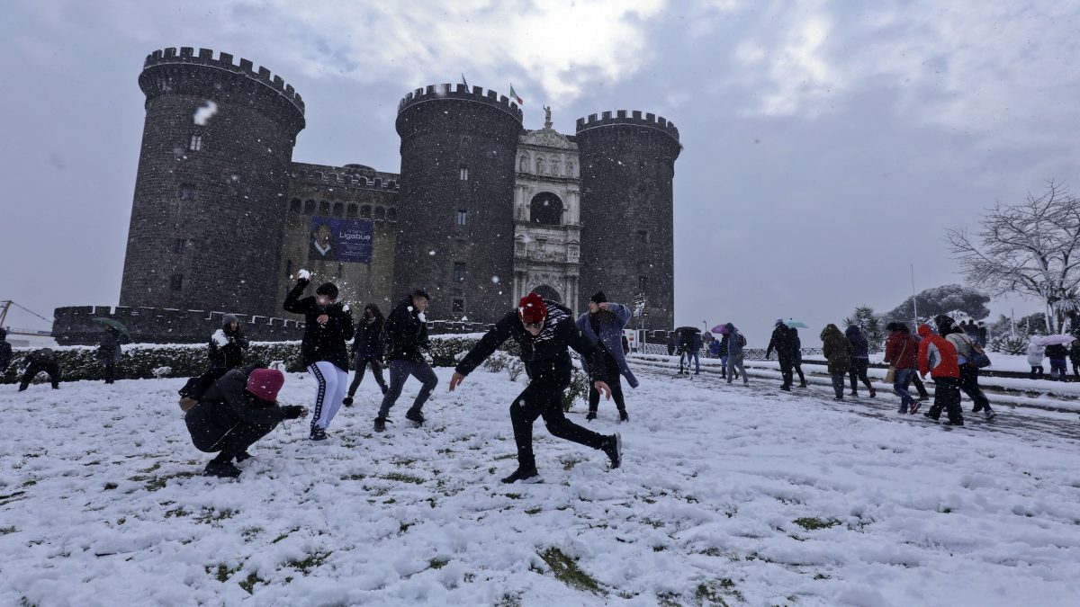 L’ultima nevicata a Napoli nel 2018, il 27 febbraio