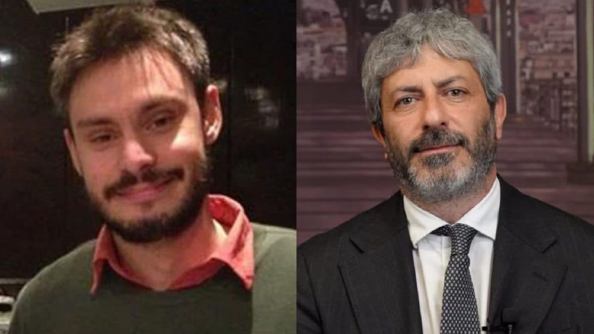 Giulio Regeni (a sinistra) e il presidente della Regione Campania Roberto Fico