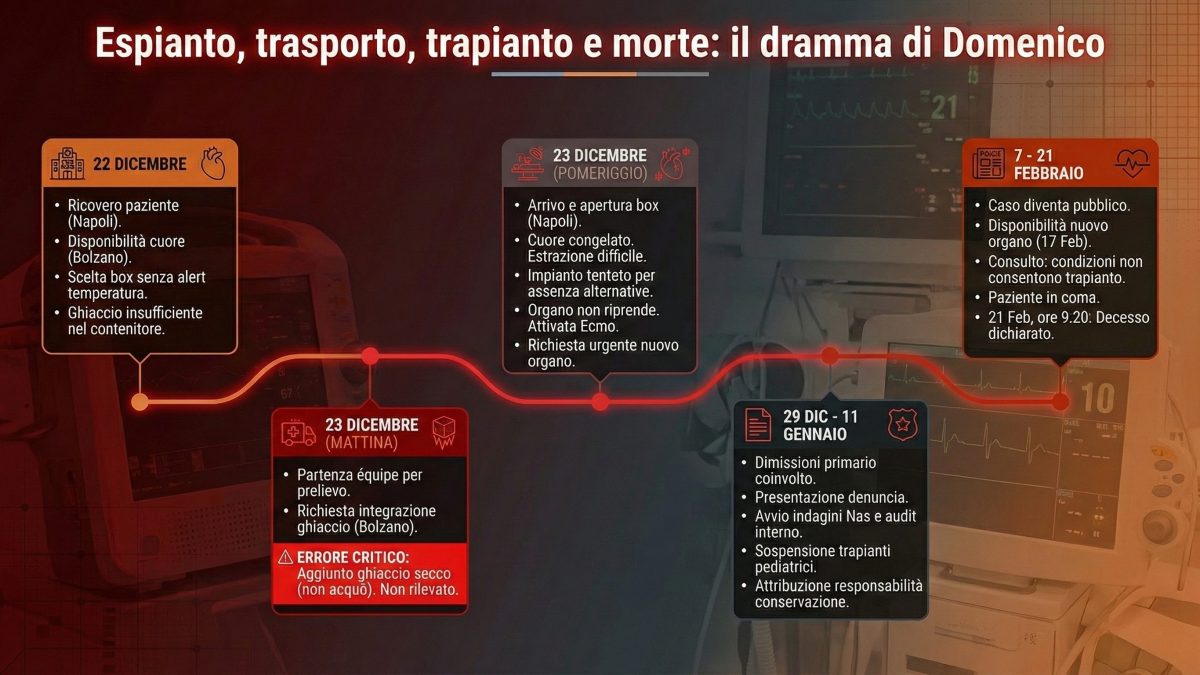 La cronistoria del caso del bimbo Domenico al Monaldi