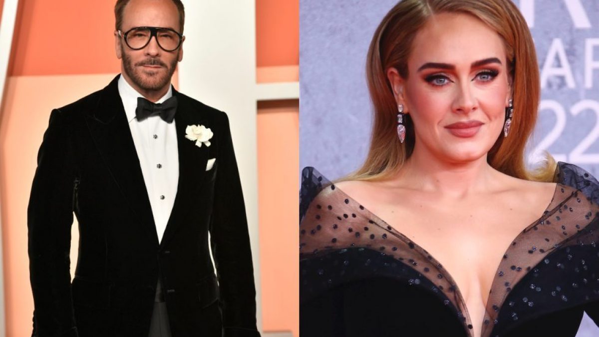 Il regista–stilista Tom Ford (a sinistra) e la cantante–attrice Adele (a destra)