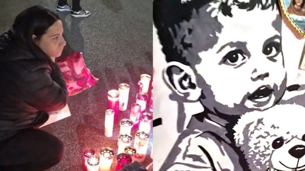 Patrizia Mercolino (a sinistra). Un ritratto fatto a mano del piccolo Domenico, donato all’altarino del Monaldi