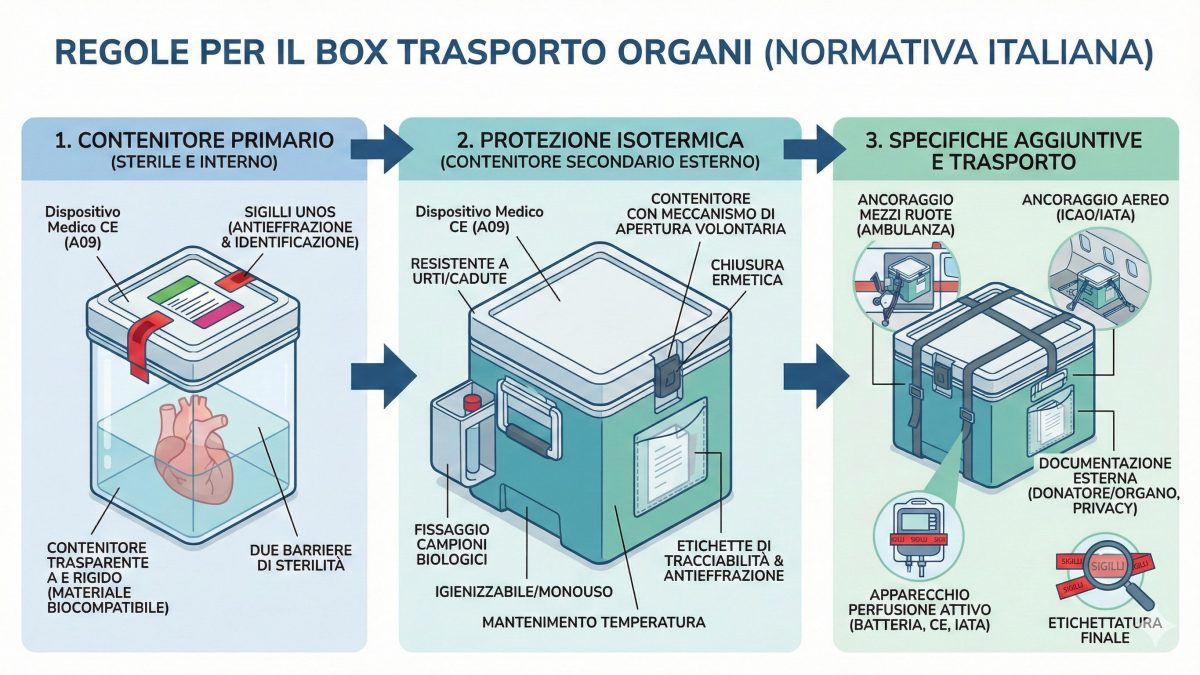 Il contenitore per trasporto organi da trapiantare