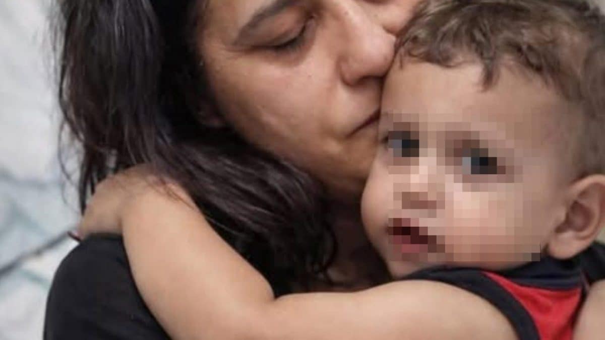 Il piccolo Domenico con la mamma Patrizia Mercolino